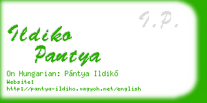 ildiko pantya business card