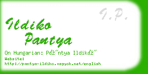 ildiko pantya business card